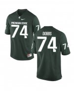 Men's Michigan State Spartans NCAA #74 Devontae Dobbs Green Authentic Nike Stitched College Football Jersey LT32U40WB